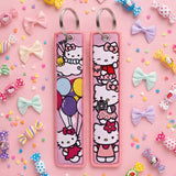 Embroidery Keychain - Sanrio - Hello Kitty (Pink Background)