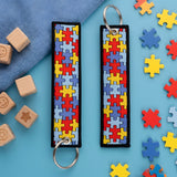 Embroidery Keychain - Awareness - Autism Puzzle (Multicolor Jigsaw)
