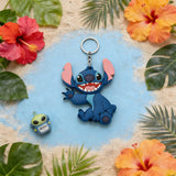 PVC Keychain - Lilo & Stitch - Stitch Sitting Waving