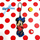 PVC Keychain - Mickey Mouse & Friends - Minnie Mouse Standing (Blue Bow)