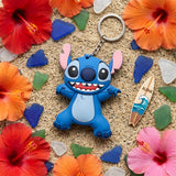 PVC Keychain - Lilo & Stitch - Stitch Arms Spread, Open Smile, Front Facing