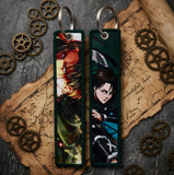Embroidery Keychain - Attack on Titan - Eren Yeager and Levi Ackerman