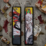 Embroidery Keychain - Chainsaw Man - Denji And Power