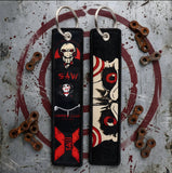 Embroidery Keychain - Saw - Billy the Puppet and Saw Logo