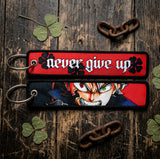 Embroidery Keychain - Black Clover - Asta Never Give Up