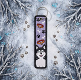 Embroidery Keychain - Husky Dog