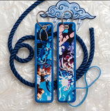 Embroidery Keychain - One Piece - Monkey D. Luffy Gear 5 Blue Border With Dragon