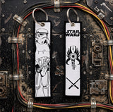 Embroidery Keychain - Star Wars - Stormtrooper And Mandalorian Symbol