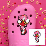 Crocs Charm - Sonic - Amy Rose Fists Up Standing
