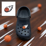 Crocs Charm - Basketball With White Flame Trailing Right
