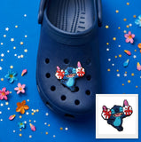 Shoe Charm - Lilo & Stitch - Stitch As A Cheerleader With Pom-poms