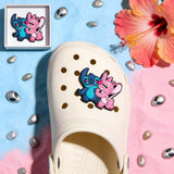 Crocs Charm - Lilo & Stitch - Blue Stitch And Pink Angel Side By Side