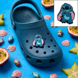 Crocs Charm - Lilo & Stitch - Stitch Sitting Hands Over Mouth Pink Ears Spread