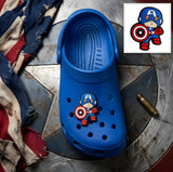 Shoe Charm - Marvel - Captain America Fist Raised Shield Left Arm