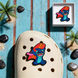 Crocs Charm - Lilo & Stitch - Stitch Striped Surfboard Detailed Style