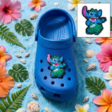 Crocs Charm - Lilo & Stitch - Blue Stitch Hula Skirt Front Facing