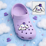 Crocs Charm - Cinnamoroll - Wearing A Purple Top Hat