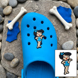 Crocs Charm - The Flintstones - Betty Rubble Standing In Blue Dress