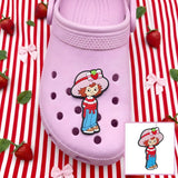 Shoe Charm - Strawberry Shortcake - In Striped Outfit