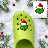 Crocs Charm - The Grinch - Grinch Face In Santa Hat