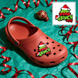 Shoe Charm - The Grinch - Merry Grinchmas Text