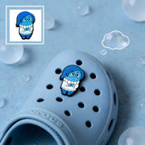 Crocs Charm - Inside Out - Sadness Standing Arms Crossed Bright Blue