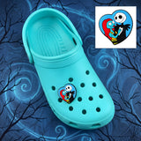 Crocs Charm - The Nightmare Before Christmas - Jack And Sally Embracing In Blue Heart