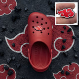 Crocs Charm - Naruto - Akatsuki Red Cloud Small White-Black Outline