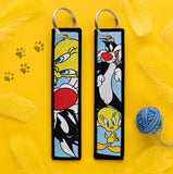 Embroidery Keychain - Looney Tunes - Sylvester And Tweety