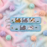 Embroidery Keychain - Cartoon Cats