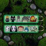 Embroidery Keychain - Studio Ghibli - Characters (Green, Soot Sprites & Totoro)