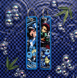 Embroidery Keychain - Demon Slayer x Pokémon - Tanjiro & Squirtle Water Crossover