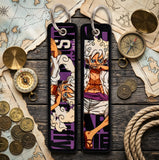 Embroidery Keychain - One Piece - Monkey D. Luffy Gear 5 White Hair Purple Gear Five Text