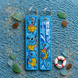 Embroidery Keychain - Pokémon - Squirtle (Blue Strip Multiple Poses)