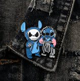 Enamel Pin - Lilo & Stitch - Stitch As Jack Skellington & Stitch As Sally