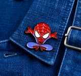 Enamel Pin - Marvel - Spider-man Webbed Mask Sitting Cross-legged