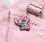 Enamel Pin - Lilo & Stitch - Angel Pink Stitch Hugging Scrump Doll