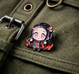 Enamel Pin - Demon Slayer - Nezuko Kamado Chibi With Bamboo Muzzle