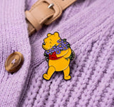 Enamel Pin - Winnie the Pooh - Purple Flowers
