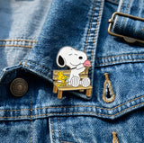 Enamel Pin - Peanuts - Snoopy And Woodstock On Bench