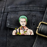 Enamel Pin - One Piece - Zoro Green Hair Swordsman Portrait