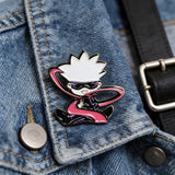 Enamel Pin - Jujutsu Kaisen - Satoru Gojo Chibi White Hair Blindfold