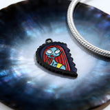 Bracelet Charm - The Nightmare Before Christmas - Sally Black-Trim Right Half-Heart