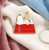 Bracelet Charm - Peanuts - Snoopy On Doghouse With Woodstock