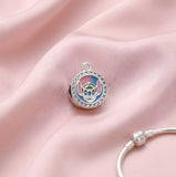Bracelet Charm - Lilo & Stitch - Angel Face Pink Rhinestone Bead