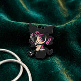 Bracelet Charm - Powerpuff Girls - Buttercup in Kuromi-style Jester Hat