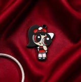 Bracelet Charm - Powerpuff Girls - Powerpuff Girl With Black Hair And Red Bow