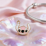 Bracelet Charm - Lilo & Stitch - Angel Face Charm Pink Stitch Character