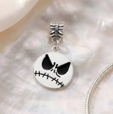 Bracelet Charm - The Nightmare Before Christmas - Jack Skellington Round Head Face
