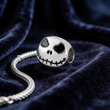 Bracelet Charm - The Nightmare Before Christmas - Jack Skellington Grinning Skull Face Bead